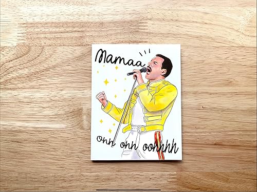 Miniatura 5 de Funny Mothers day card, Freddie Mercury Mama card Queen Bohemian Rhapsody Hilarious Birthday Card Queen Fan Card Rock and Roll Card Funny Meme