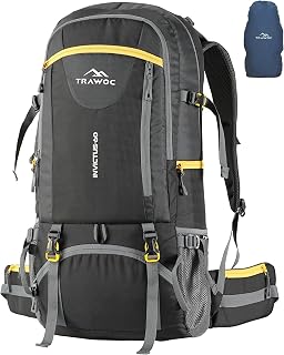TRAWOC INVICTUS 60L Travel Backpack Hiking Trekking Bag Camping Rucksack for Men & Women with Rain Cover/Shoe Compartment ... Price In India