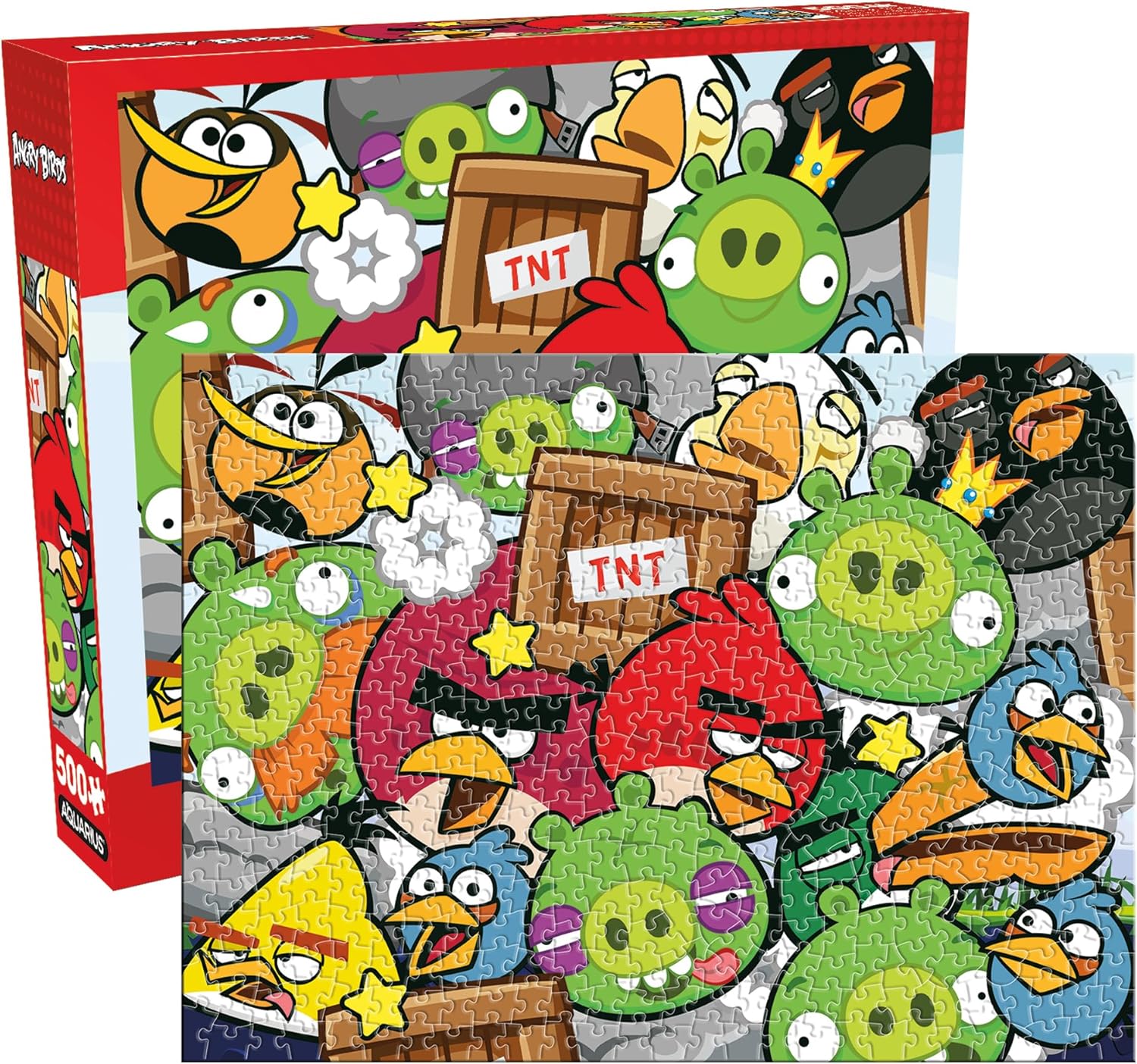 AQUARIUS Angry Birds 500pc Puzzle (500 Piece Jigsaw Puzzle) - Glare Free - Precision Fit - Officially Licensed Angry Birds Merchandise & Collectibles - 14x19 Inches