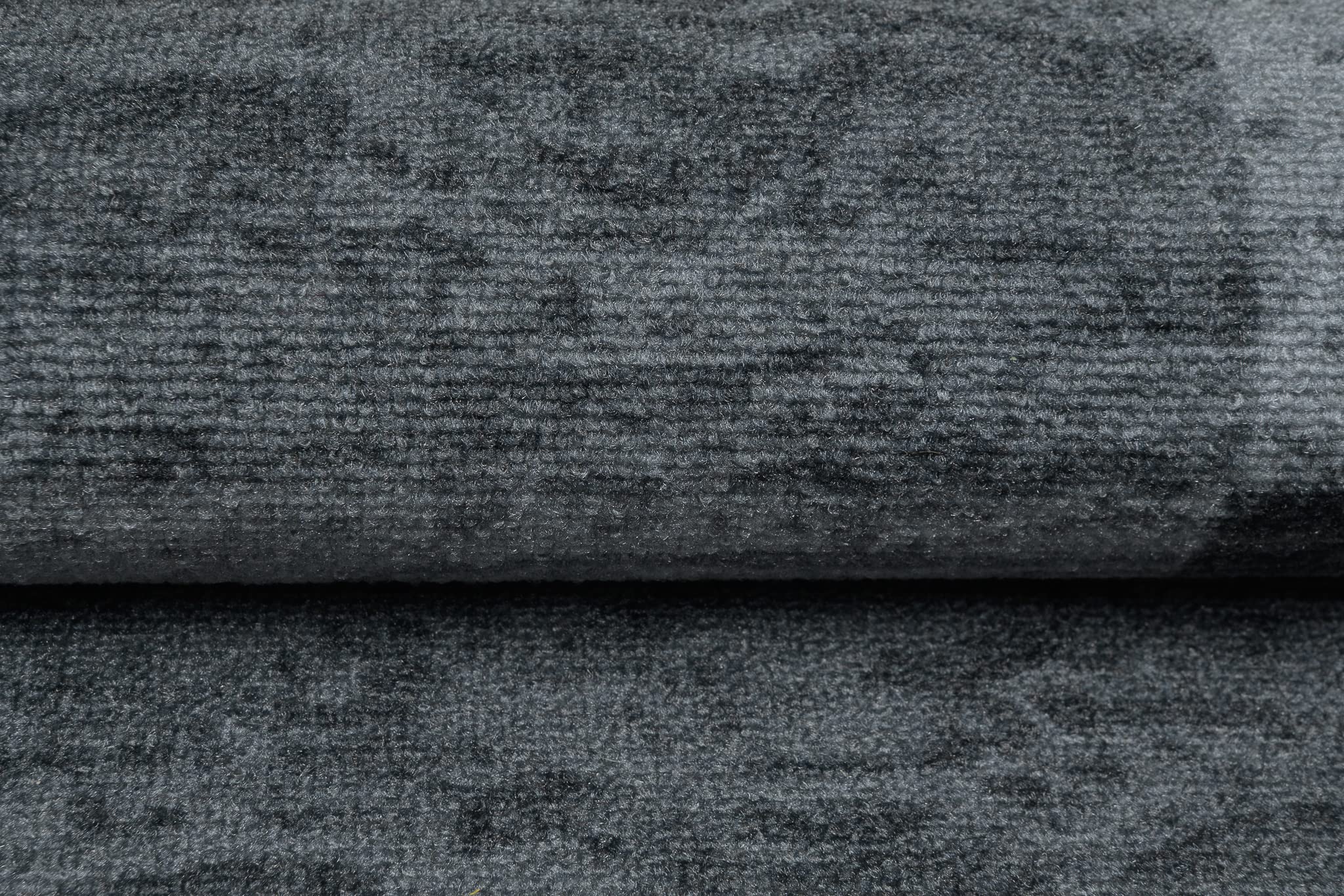 TAPISO Antidérapant Tapis Couloir Long Tapis au Mètre Tapis de Passage Poils Ras Tapis Entrée Cuisine Évier Chambre Escaliers Moderne Gris Foncé Anthracite Géométrique 120 x 350 cm