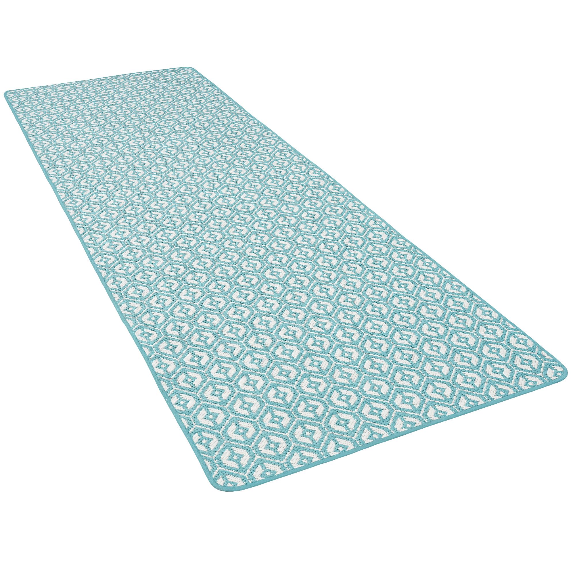Snapstyle Tapis de Couloir intérieur-extérieur réversible Cape Cod Turquoise, Résistant aux UV, Imperméable, Facile à Entretenir, Résistant, Idéal pour terrasse, Balcon, Couloir