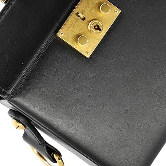 Pre-Loved Dioraddict Lockbox Bag Leather Small, Black