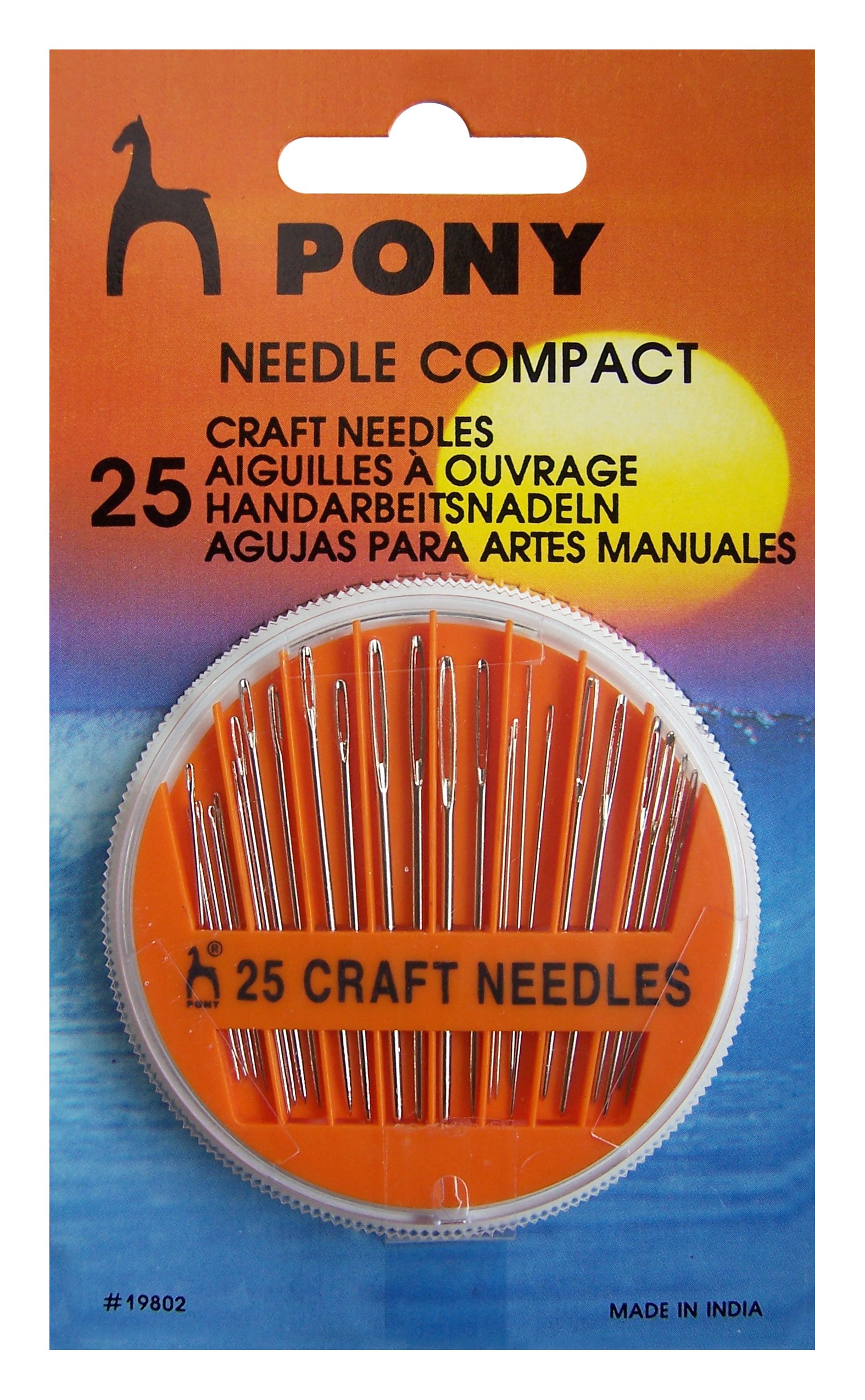 Pony Needle Compact Sewing Needles with Threader- Assorted 2 Pack
