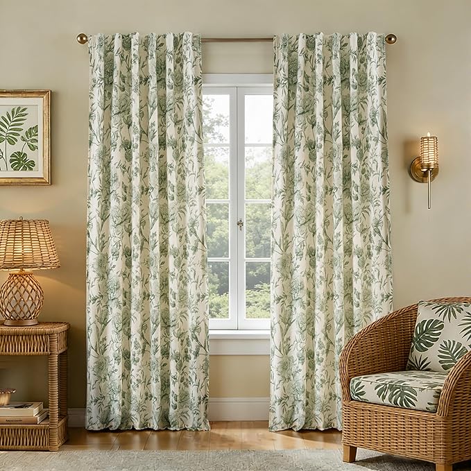 DriftAway 100% Blackout Vintage Peony Floral Curtains Review