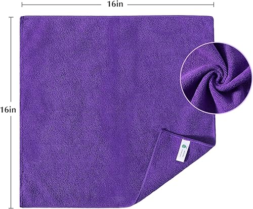 Miniatura 2 de GREEN POMELO Paquete de 12 toallas de cocina, paños de limpieza de microfibra de 10.58 ozm, toallas de cocina reutilizables y lavables, sin pelusas,