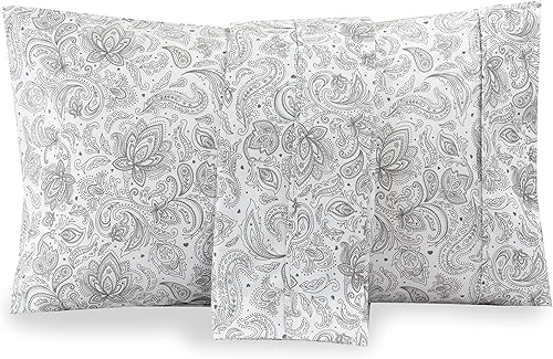 Miniatura 2 de Elegant Comfort Juego de 2 fundas de almohada estampadas con patrón de microfibra de calidad egipcia de 1500 hilos, diseño clásico, tejido suave y