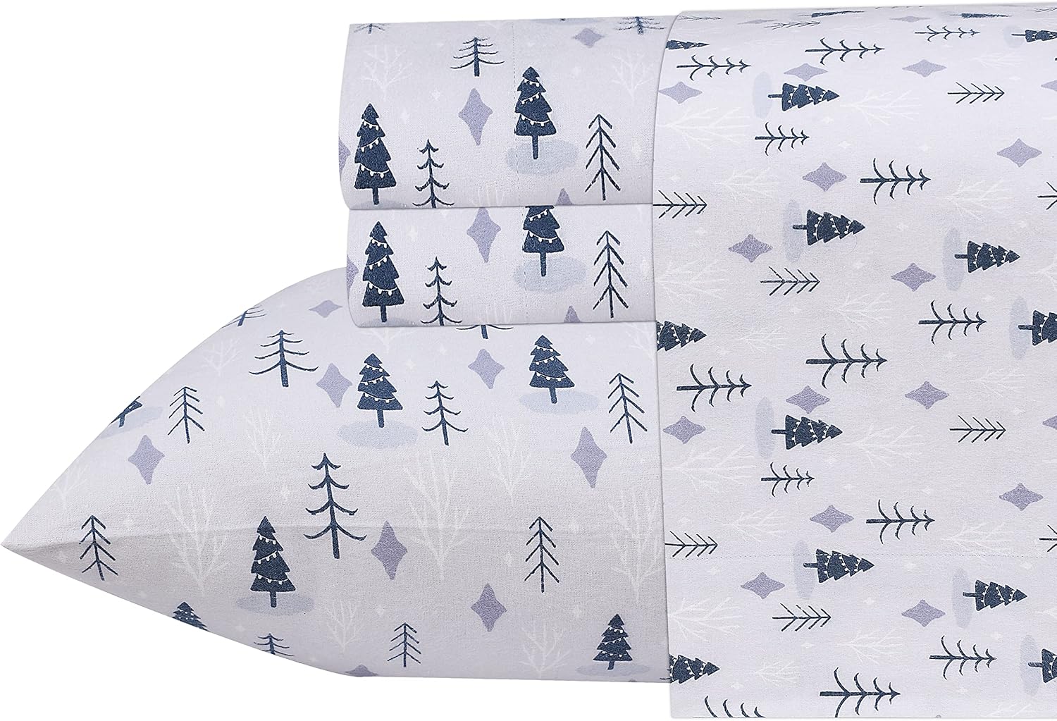 Ruvanti 100 Cotton 4 Pcs Flannel Sheets Full, Deep Pocket