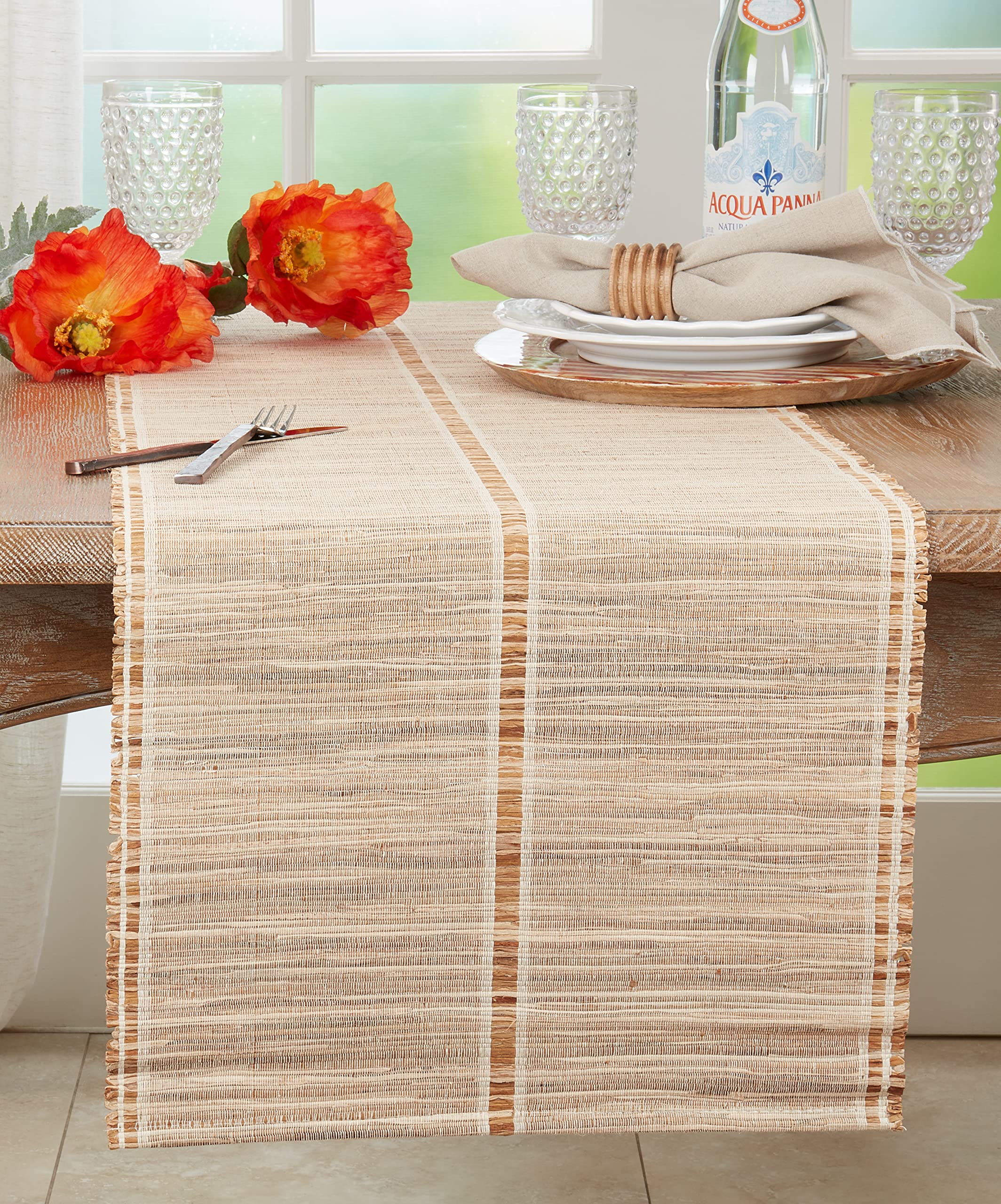 Buy Stripe Water Hyacinth Table Runner Online at Low Prices in