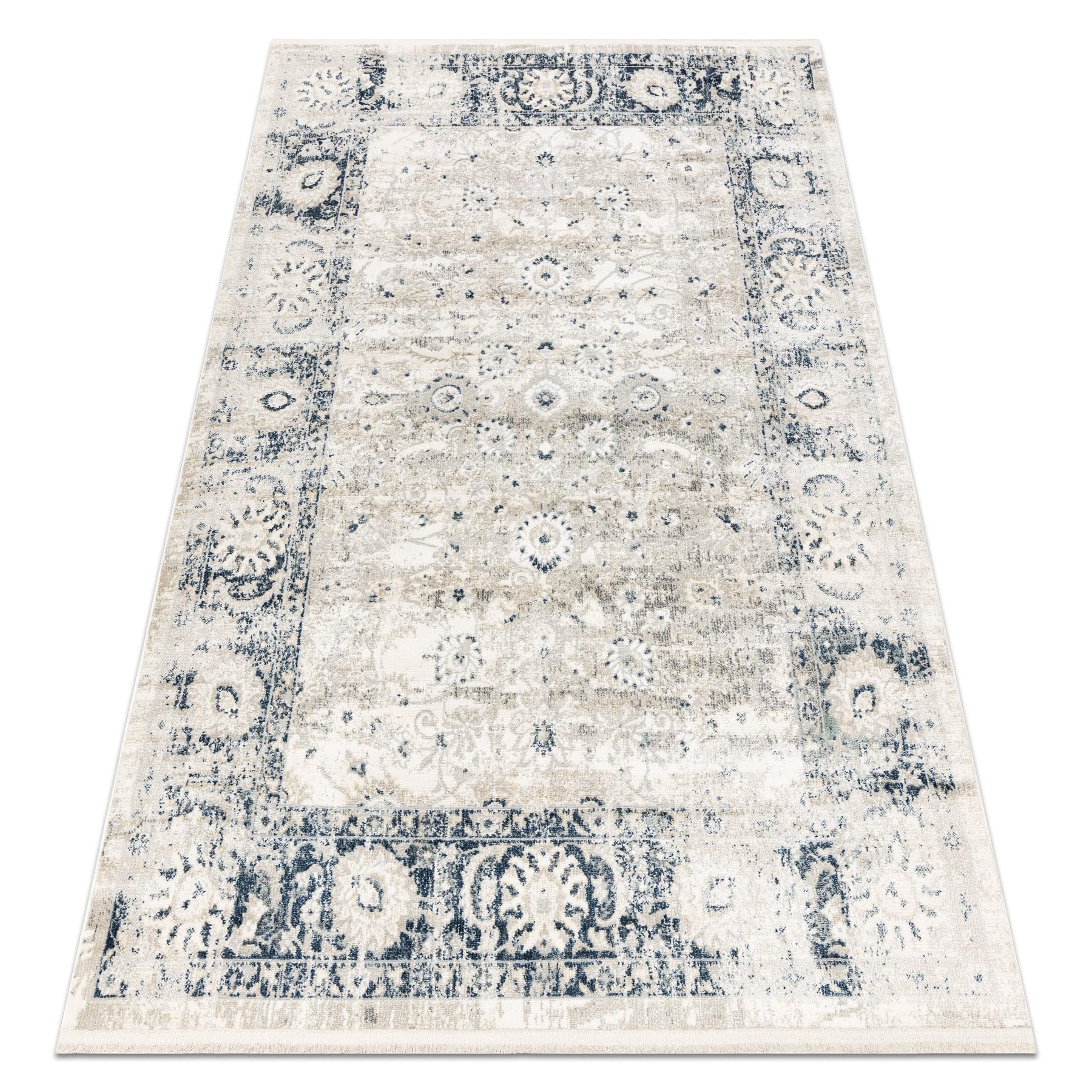 Tapis salon moderne bleu rugsx DISTIN pour une chambre à coucher vintage chic