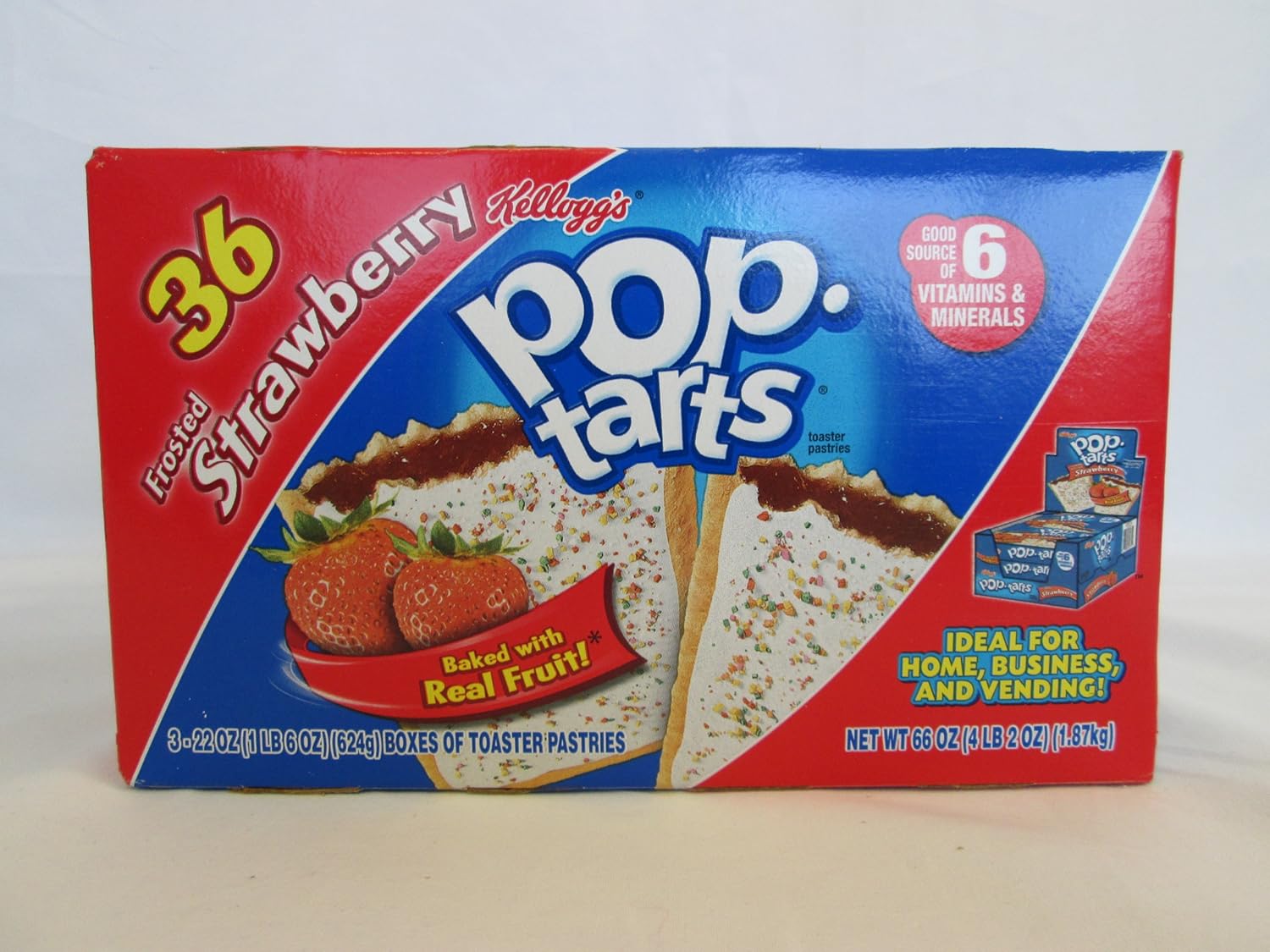 Kellogg's POP Tarts Frosted Strawberry Toaster Pastries 36