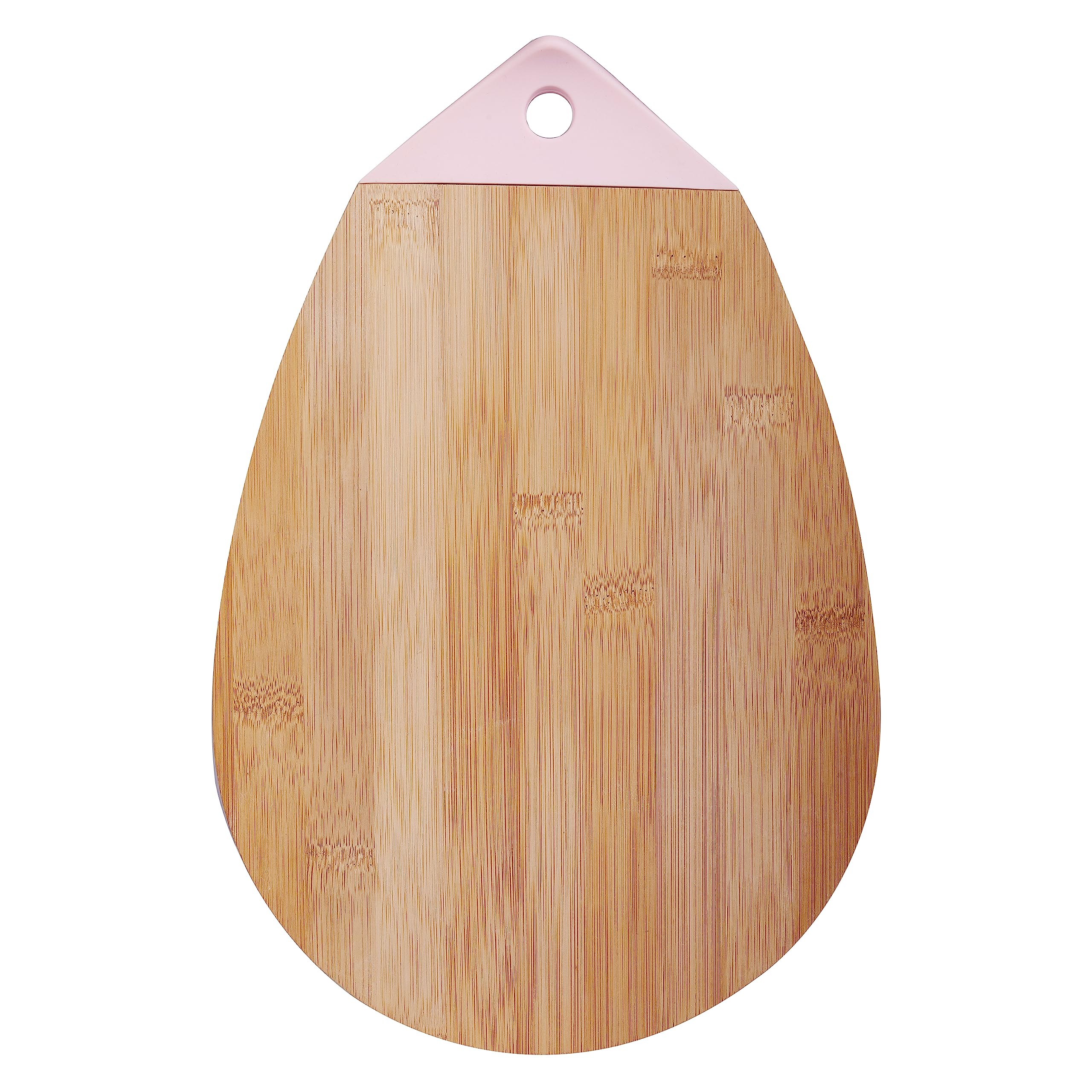 Bamboo Chopping - Cutting Board | Silicone Holder/Grip (31 x 20.5) (Pink)