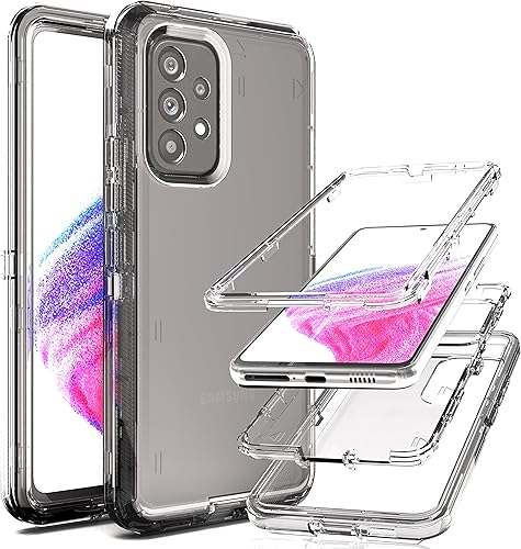 Miniatura 8 de YmhxcY - Funda A53 5G, a prueba de caídas, 3 capas, duradera, a prueba de golpes, protección contra caídas, funda protectora de goma sólida mate