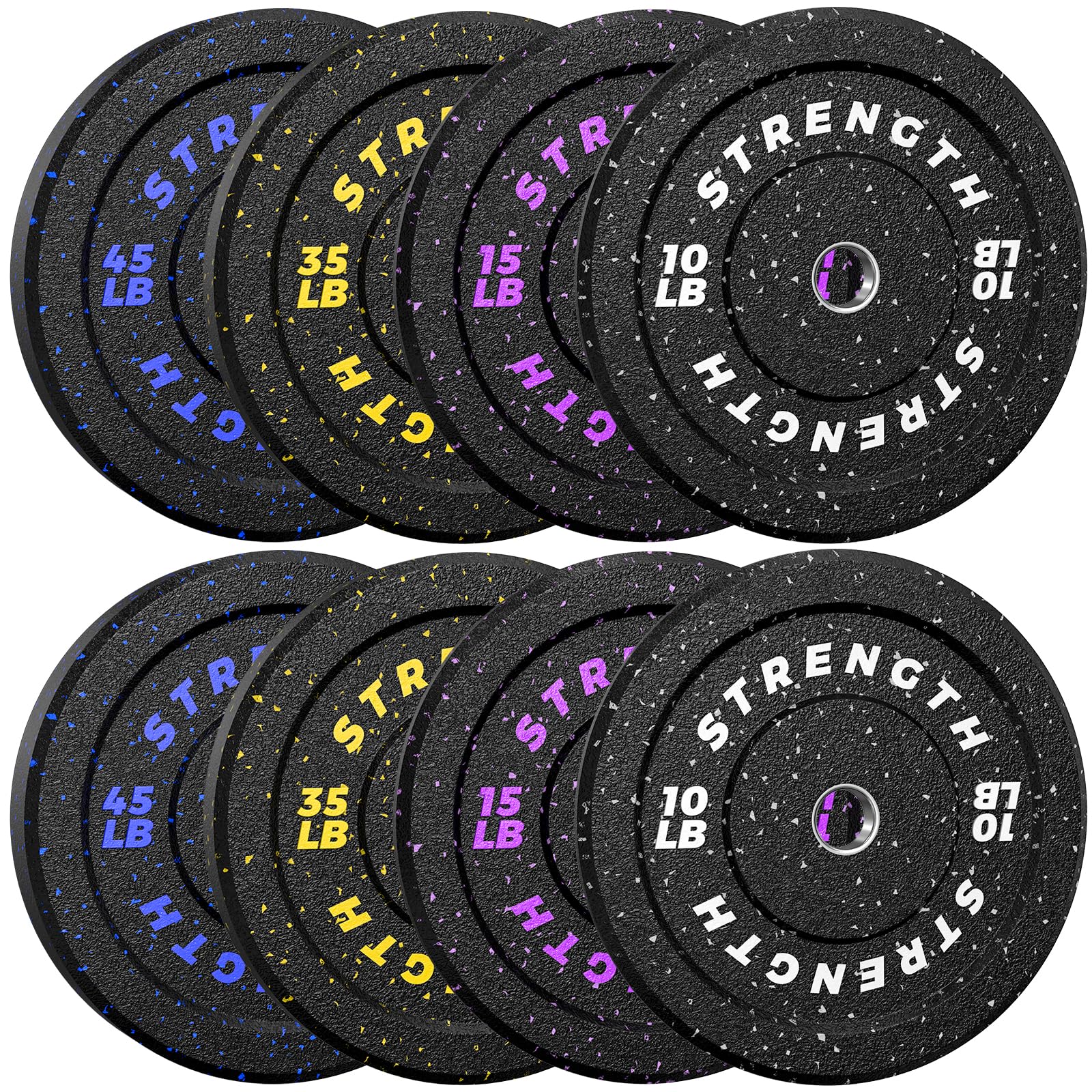 XDDIAS 2-Inch Bumper Plates for Home Gym Strength Training