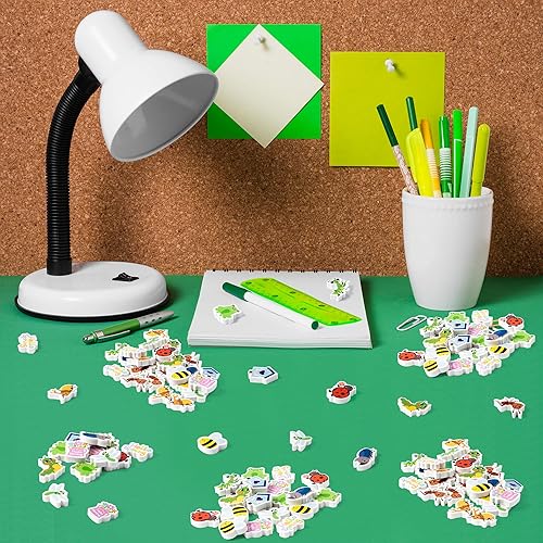 Miniatura 4 de ANGOLIO 60 mini borradores de primavera para niños a granel lindos insectos de dibujos animados Bee Hello Spring lápiz goma borrador encantador