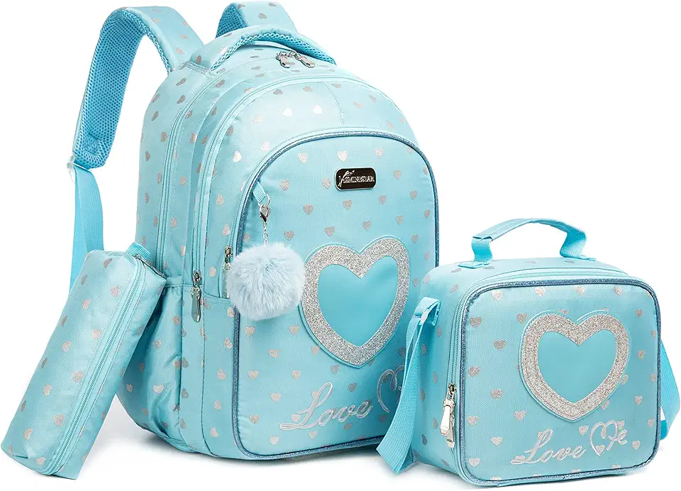 Conjunto de Mochila Escolar Infantil com Bolsa Térmica e Estojo - Ideal para Meninos e Meninas de 7 a 12 Anos