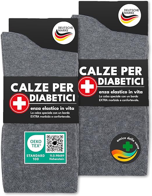 Calze Per Diabetici Da Uomo, Taglia 10-13, 13-15, Calzini Per