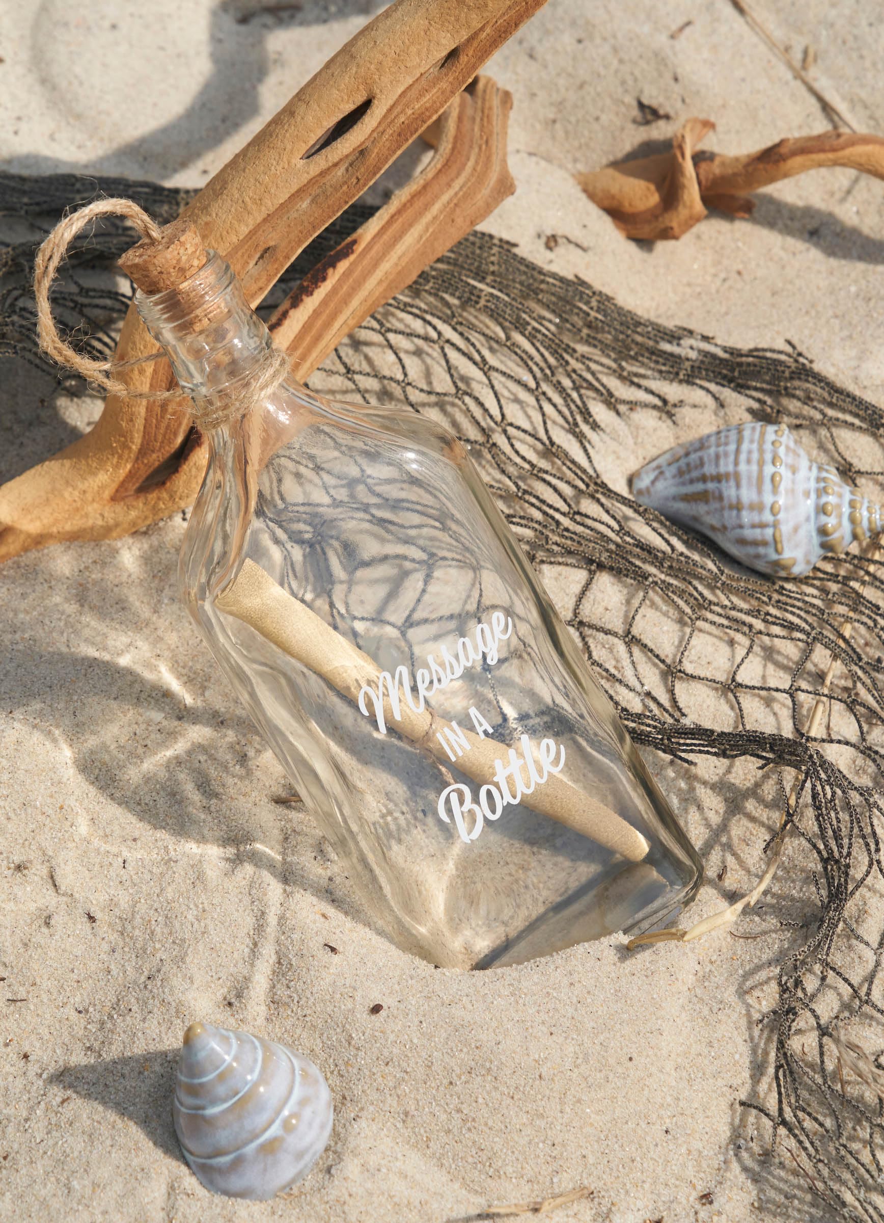 Beachcombers Message in A Bottle - Oggetto decorativo trasparente