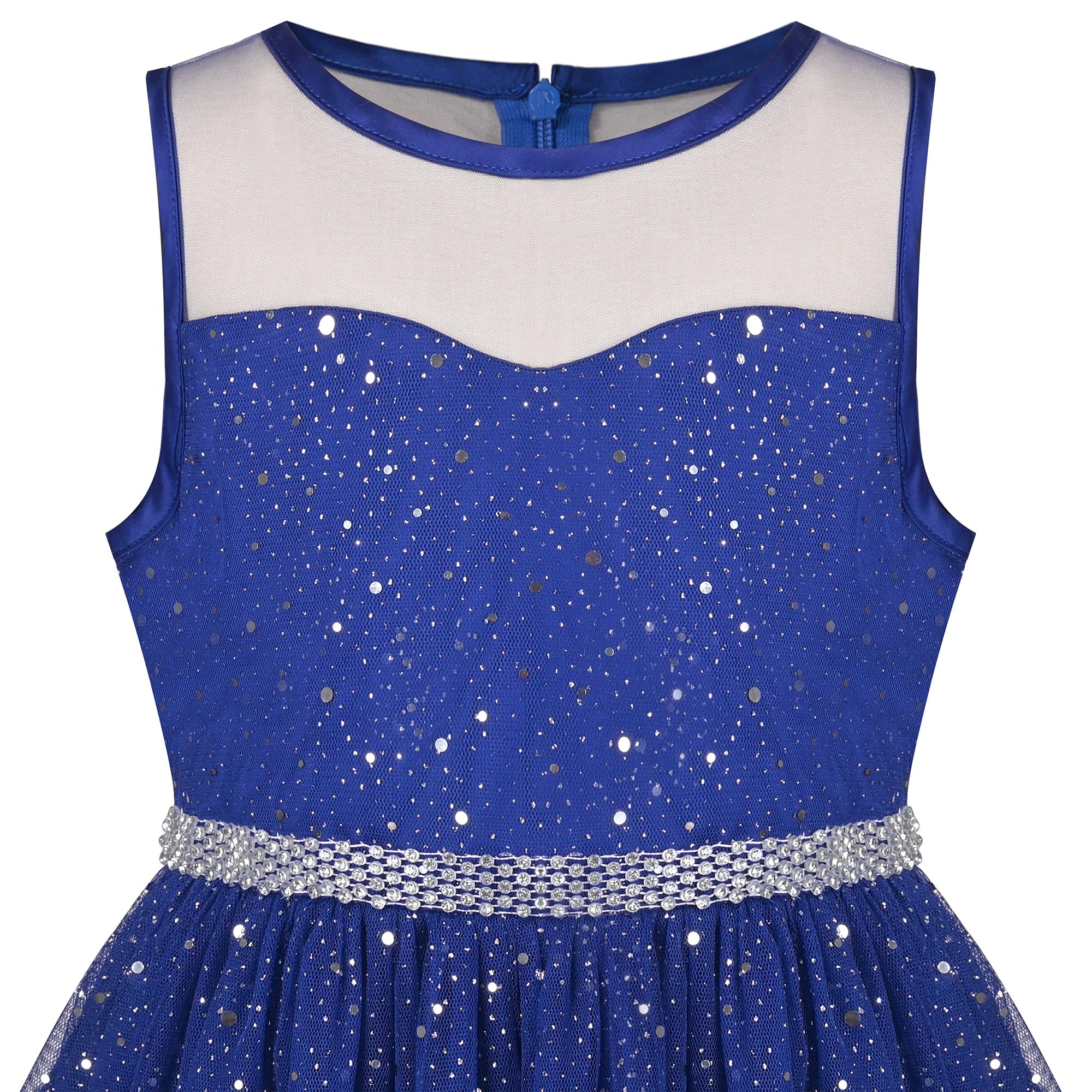 Mädchen Kleid Blume Spitze Top Burgunder Farbverlauf Rock Ärmellos Gr. 110-158