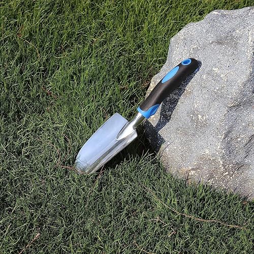 Miniatura 8 de Pala de jardinería Paleta de excavación verde profundo para plantar césped Aleación Spade Mango de goma antideslizante