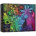 Elena Essex Jigsaw Puzzles - Radiant Jungle | Puzzle 1000 Pieces | Puzzles for Adults | Animal Bird Rainbow Gradient Puzzle | Adult Puzzles Size 28x20 inches