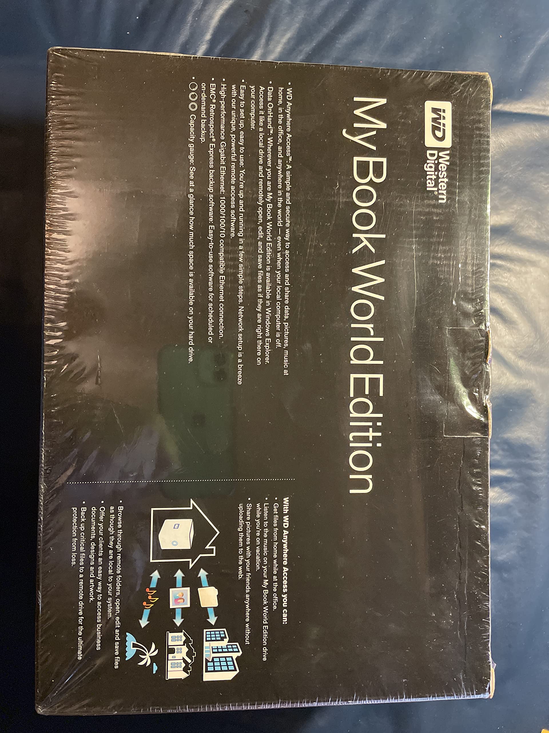 Western Digital My Book™ World Edition 500 Go Disque Dur Externe 5-35°C, -20-65°C, EMC Retrospect Express, Ethernet 10/100/1000 Mo/s, Pentium III 500MHz, 100/240V; 50/60Hz