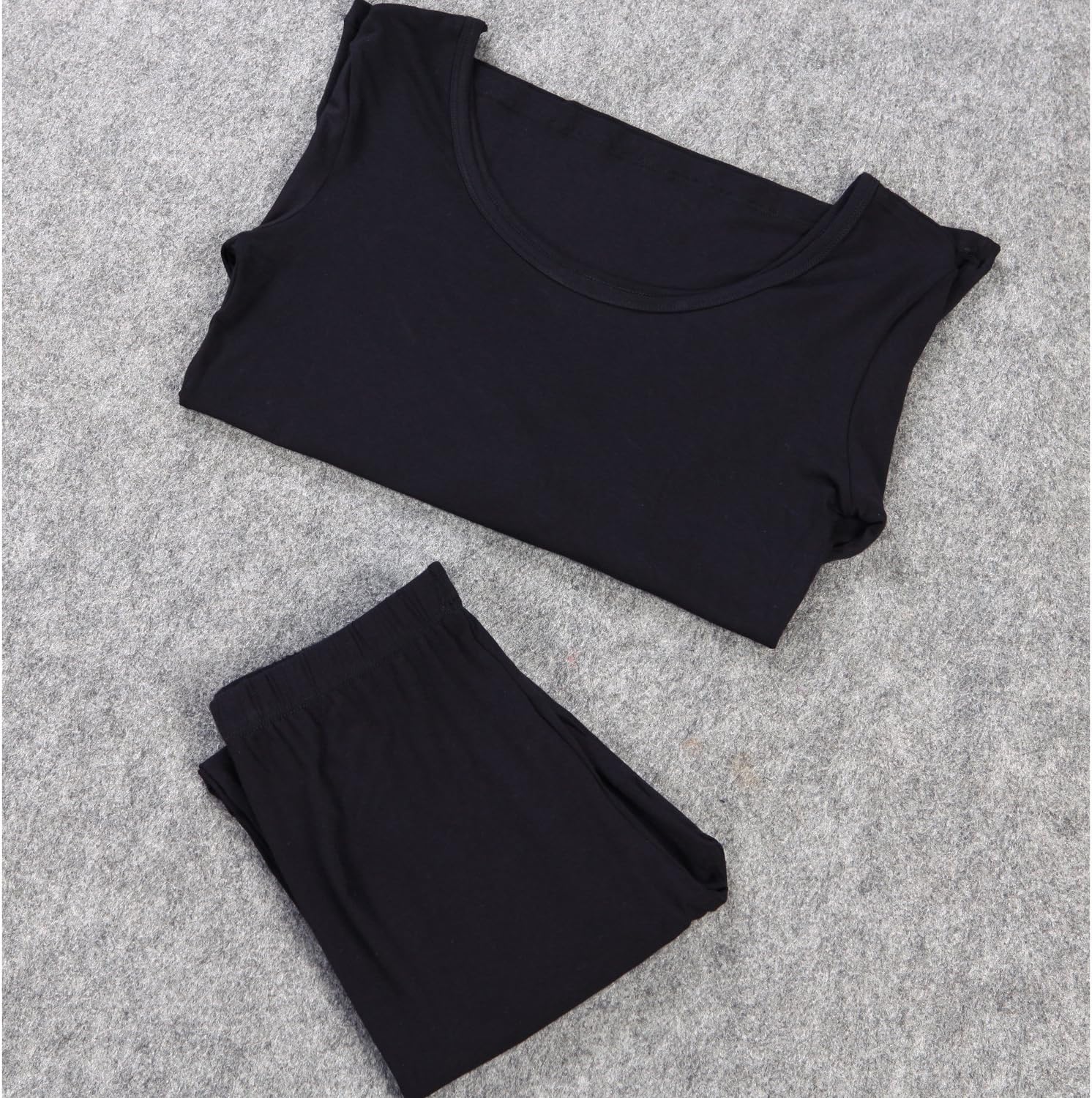 Liang Rou Women's Scoop Neck Long Johns Ultra Thin Modal Thermal Underwear Top & Bottom Set - Image 5