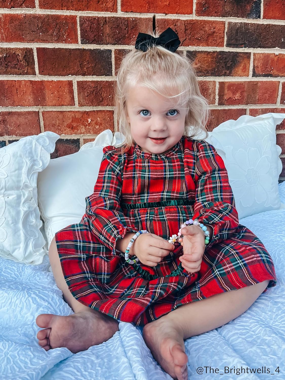 Mud Pie Baby-Girls Mud Pie Children Tartan Tiered Dress - Image 6