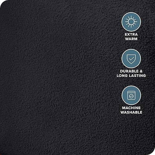 Miniatura 3 de Bare Home Sábana bajera de forro polar súper suave, tamaño individual, forro polar extra afelpado, sin pelusas, bolsillo profundo, calidez acogedora