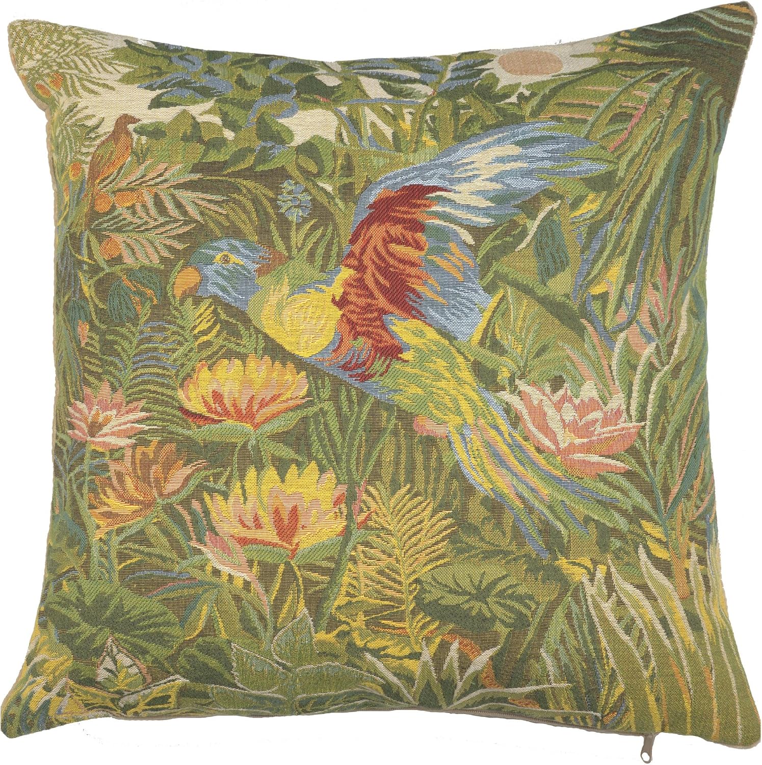 Feerie Tropicale European Cushion Cover - 18 in. x 18 in. Cotton by Charlotte Home Furnishings