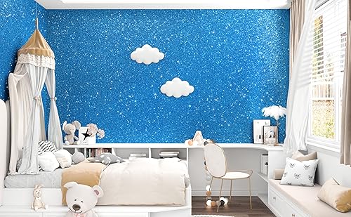 Miniatura 48 de WESTICK Papel adhesivo dorado con purpurina para paredes, papel tapiz extraíble con purpurina dorada para pegar y despegar, papel tapiz brillante