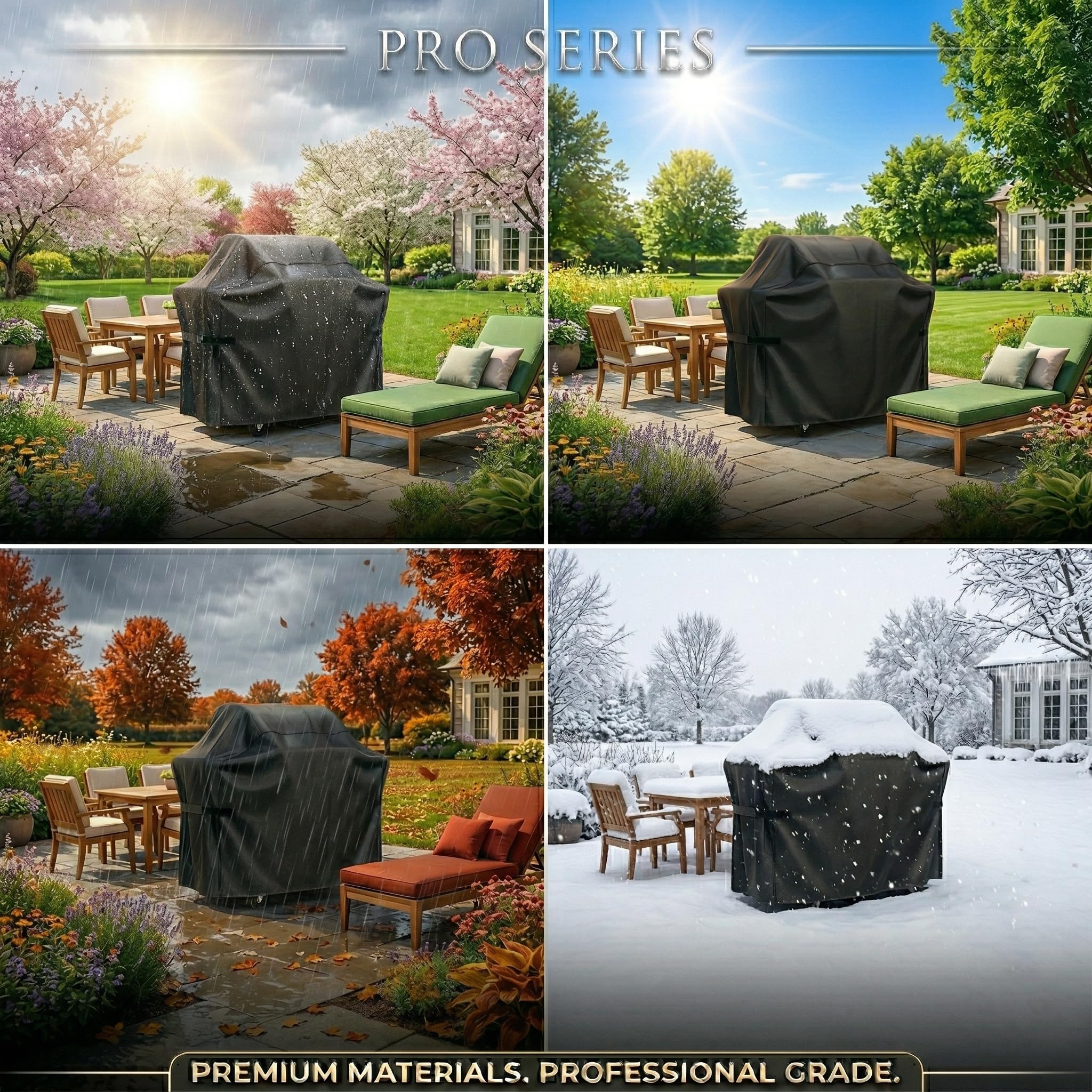 Premium Grillabdeckung für Weber Spirit E-335 – Wasserdicht, UV-beständig, Wetterfest, Atmungsaktiv, Hochwertige Schutzhülle für Gasgrill – Hergestellt in der EU