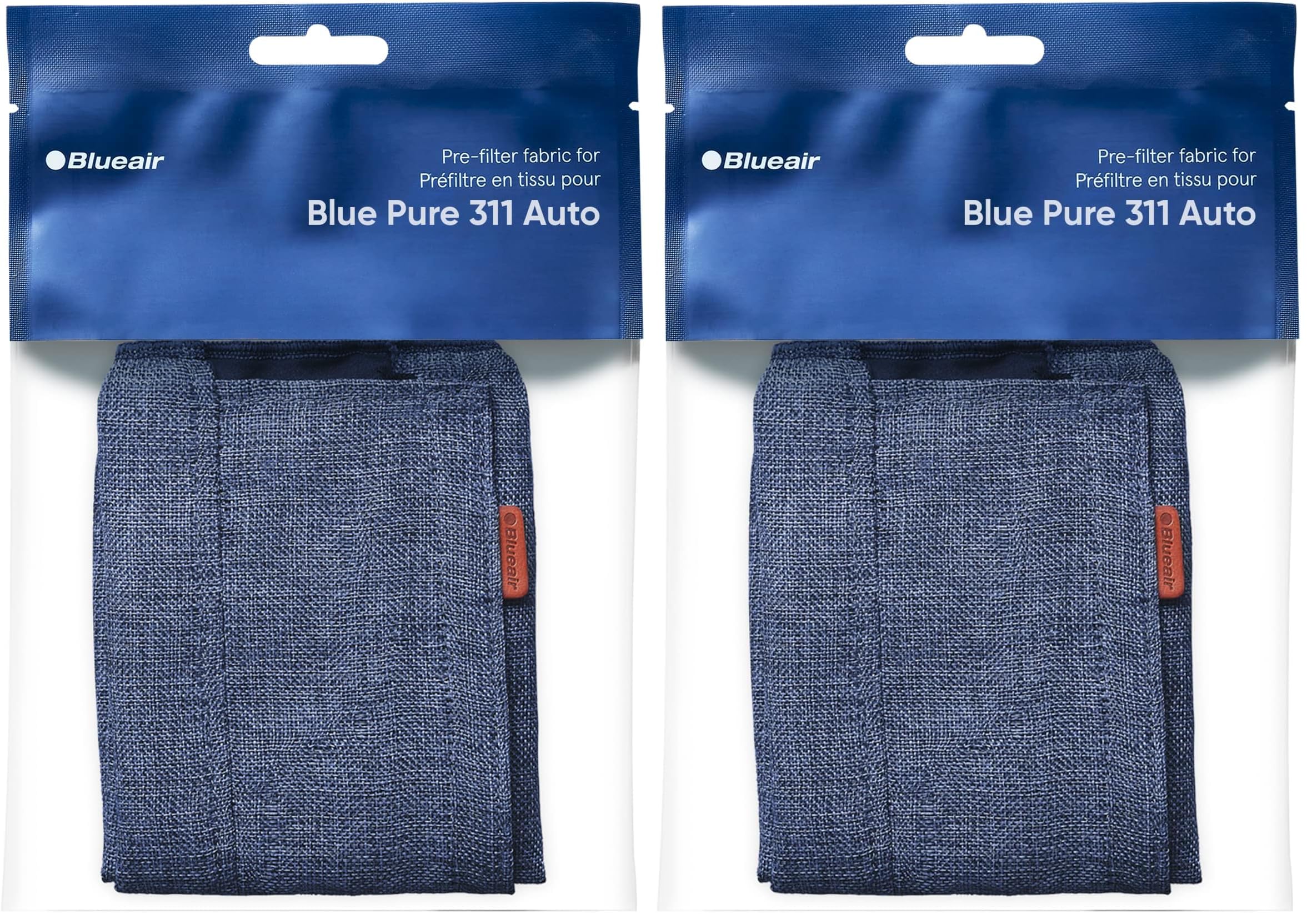 BLUEAIR Blue Pure 311 Auto Navy Pre-Filter, Washable Fabric Traps Pollen, Pet Hair &amp; Dust, Night Waves (Pack of 2)
