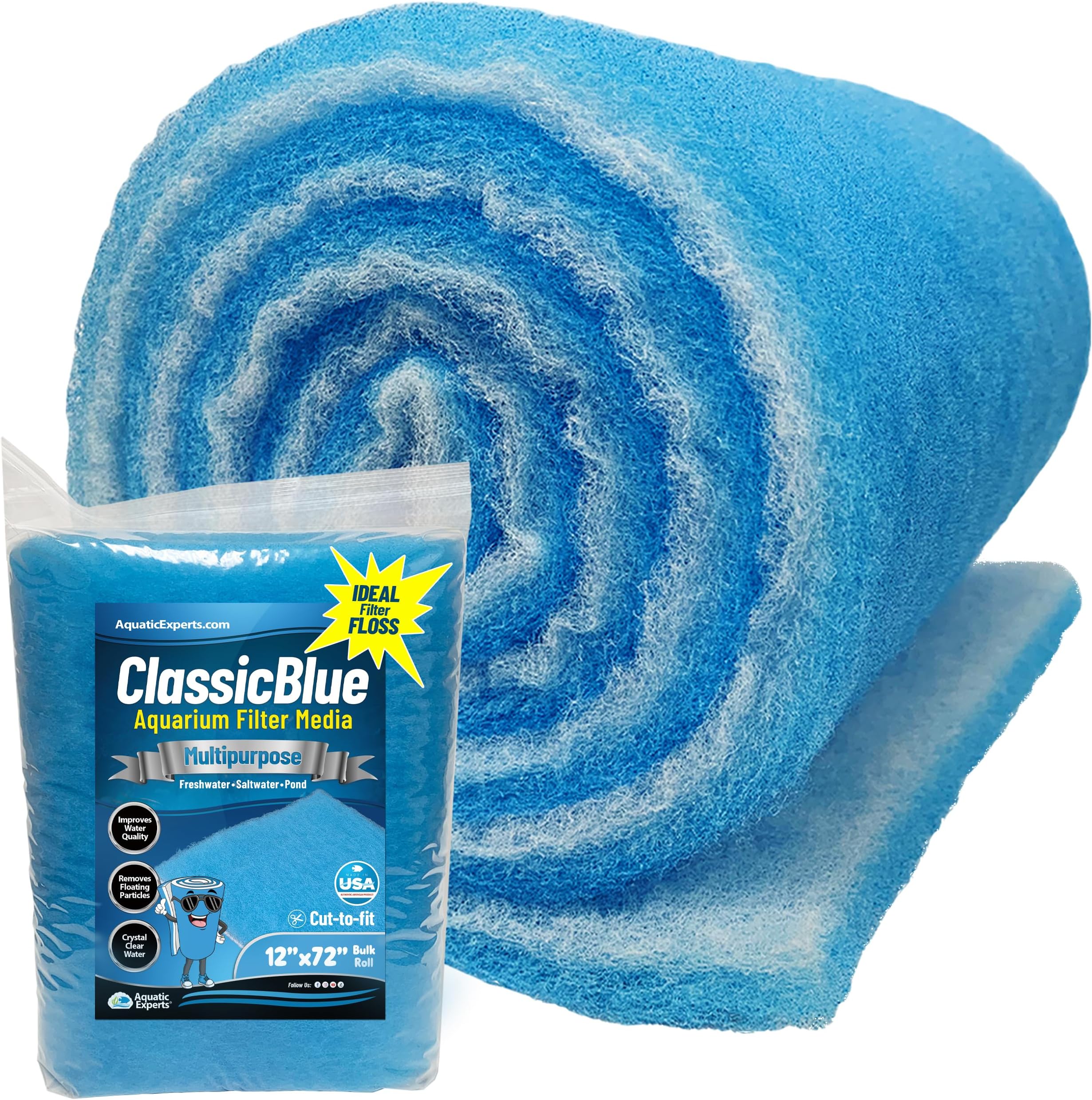 Amazon.com : Master Pet Supply Premium Dual Density Aquarium Filter Pad ...