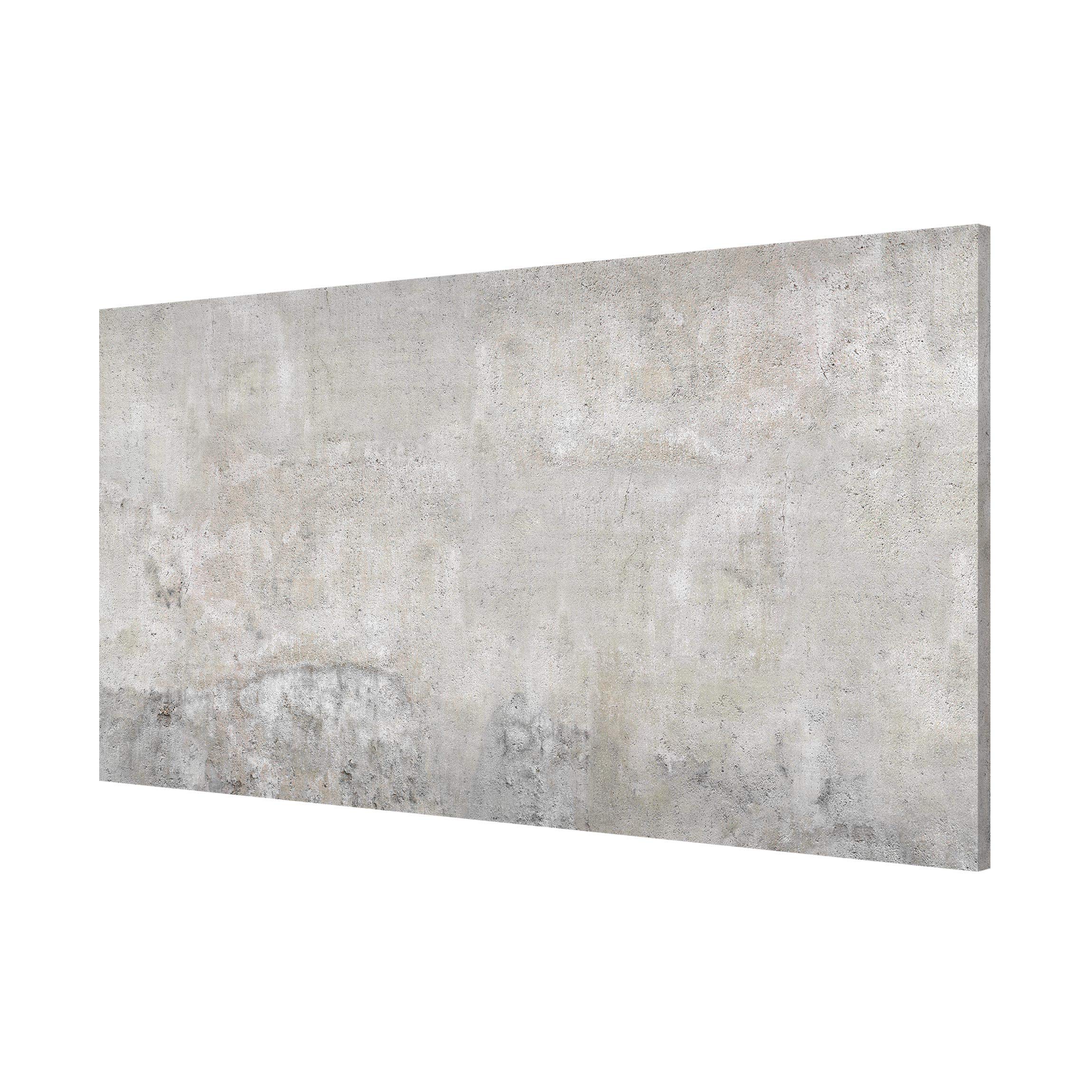 Magnettafel Shabby Betonoptik Memoboard Design Hoch Metall Magnet Pinnwand Motiv Wand Stahl Küche Büro, Größe HxB: 78cm x 37cm