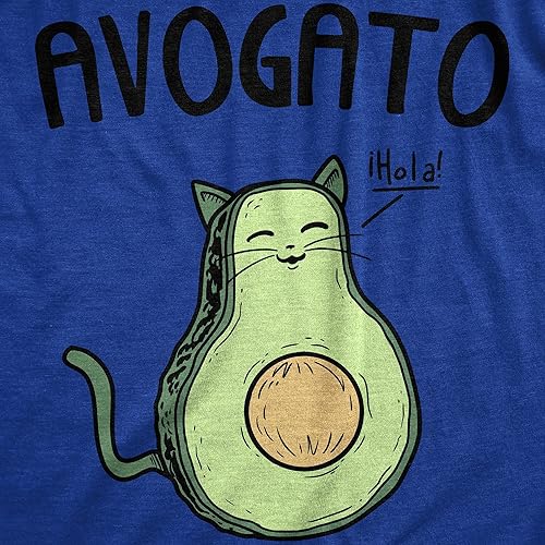 Miniatura 2 de Womens Avogato Funny T Shirt Avocado Cat Cute Face Graphic Novelty Tee for Girls
