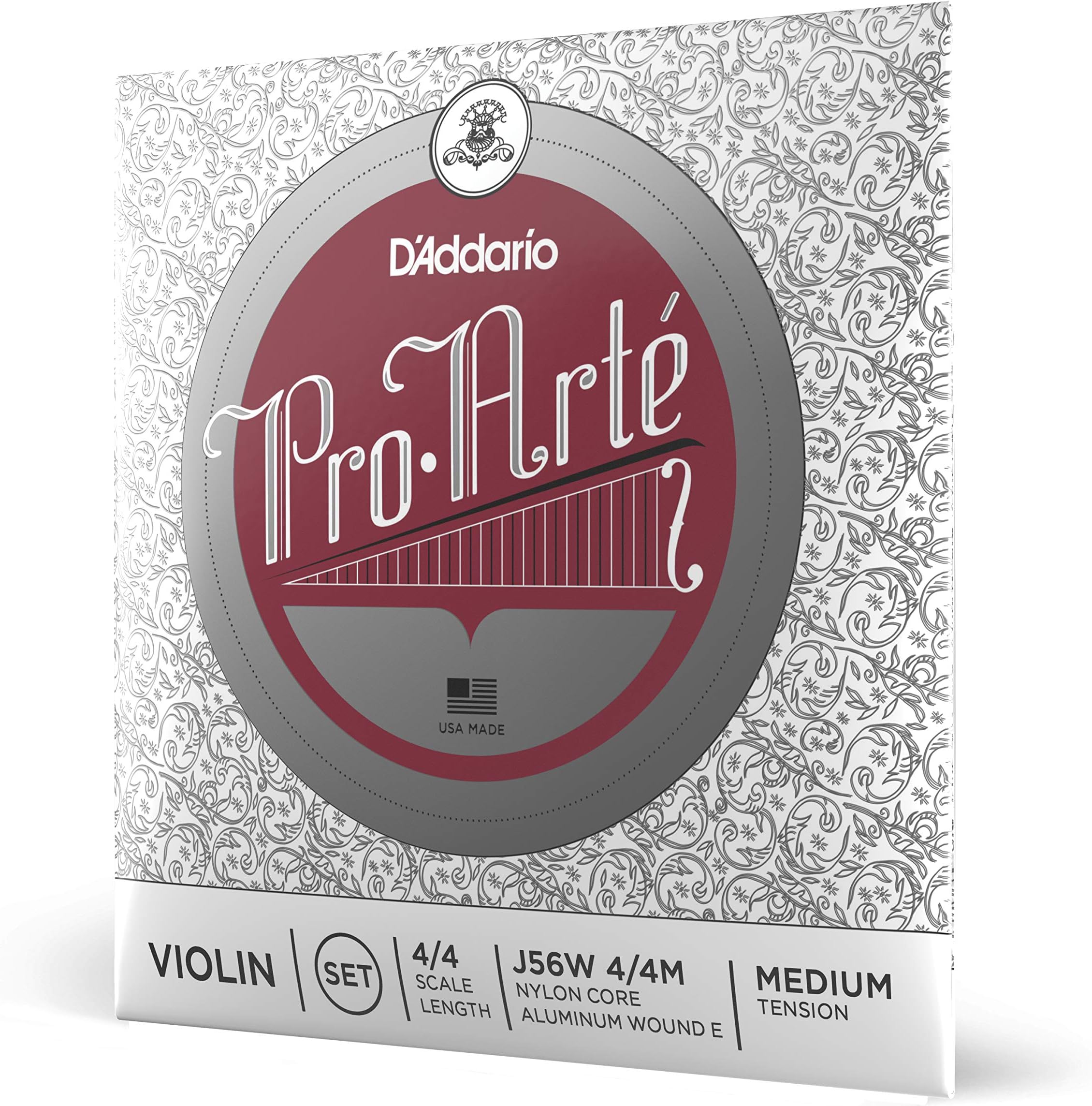 Pro-Arte Violin String Set with Wound E, 4/4 Scale, Medium Tension