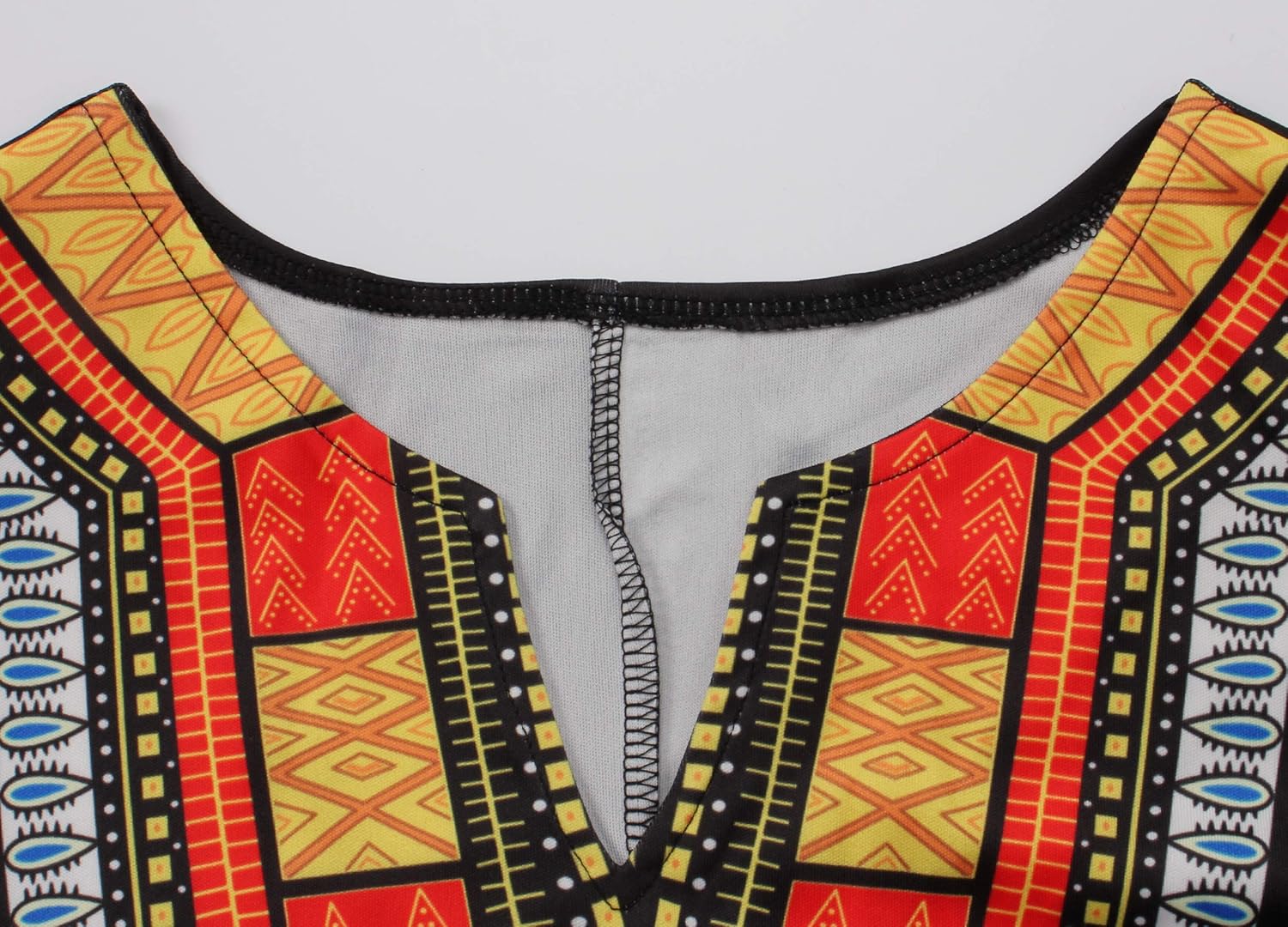 Women's Bodycon Dashiki African Midi Dresses Bohemian Vintage Club Dress with Pocket - Image 6