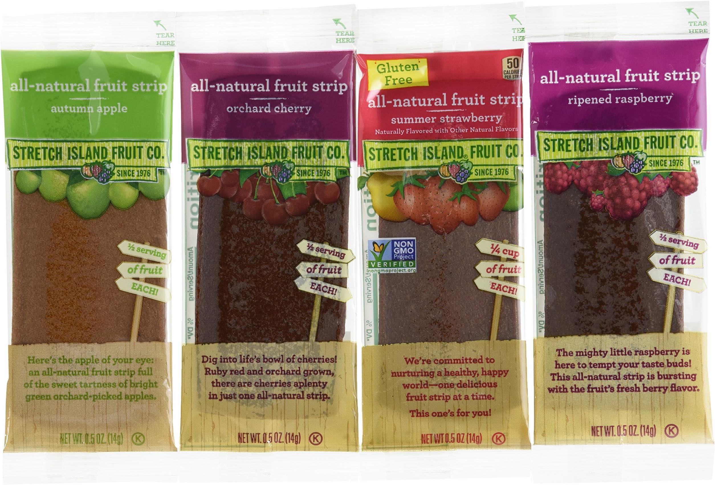 Stretch Island Fruit Leather Variety Pack 48-Count (Pack of 4, 192 total)