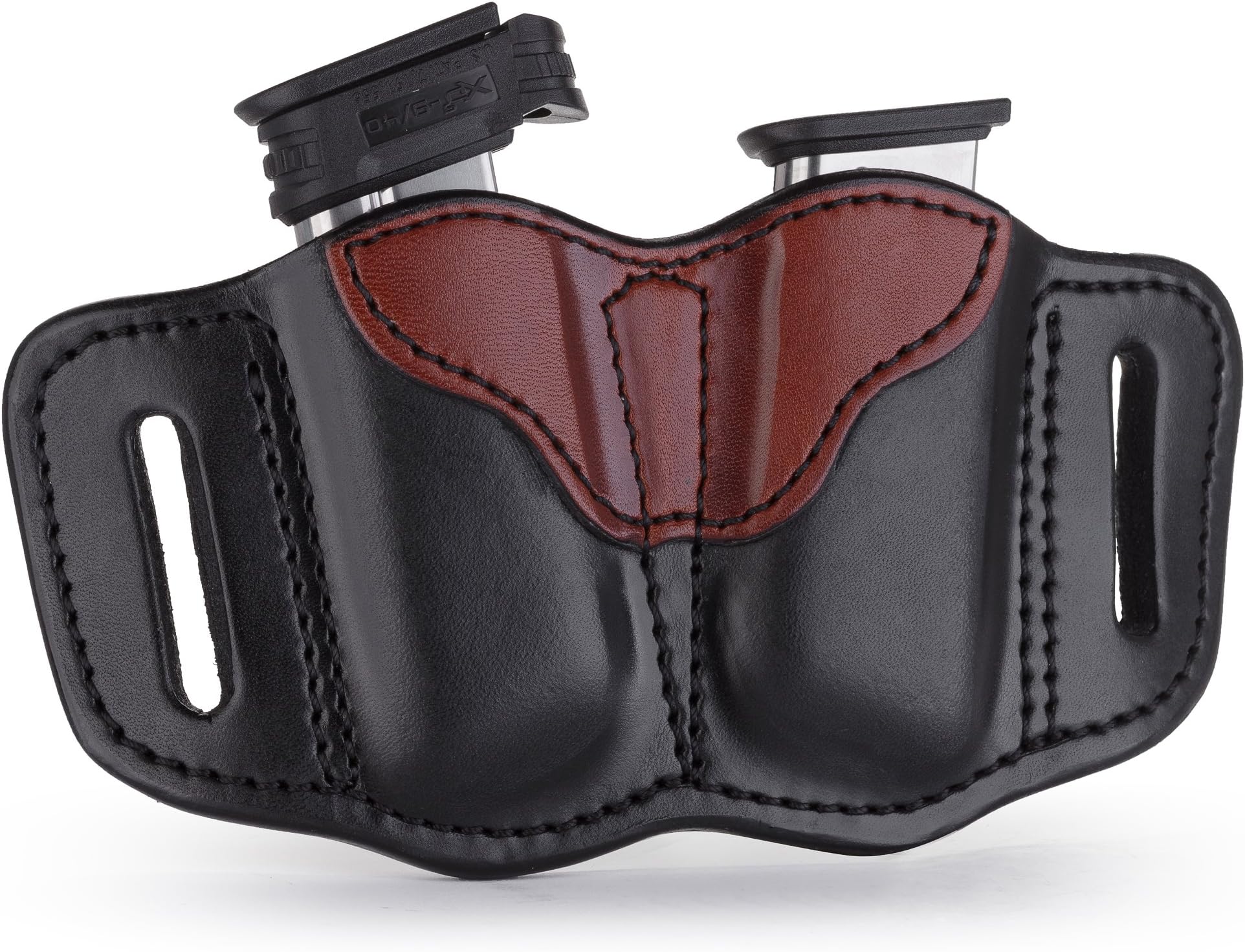 Mag Holster 2.1 - Double Mag Pouch for Single Stack Magazines, OWB Magazine Pouch for Belts