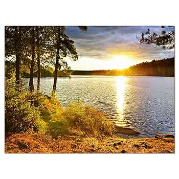 Dove、Lake Afternoon、希少画集画、新品額付 Paintworks Village Lake Afternoon Paint by Number Kit
