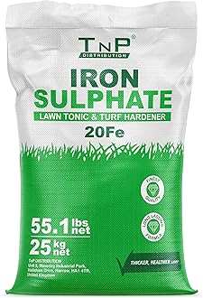 Iron Sulphate Powder Concentrate Pure Lawn Tonic Fertiliser Grass Greener Ferrous Sulphate of Iron Lawn Conditioner and Turf Hardener Dry Powder Soluble in Water by Pure Source Nutrition (25kg)