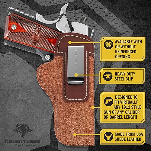 Miniatura 8 de Pistolerade gamuza IWB, para armas estilo 1911 de varias marcas.