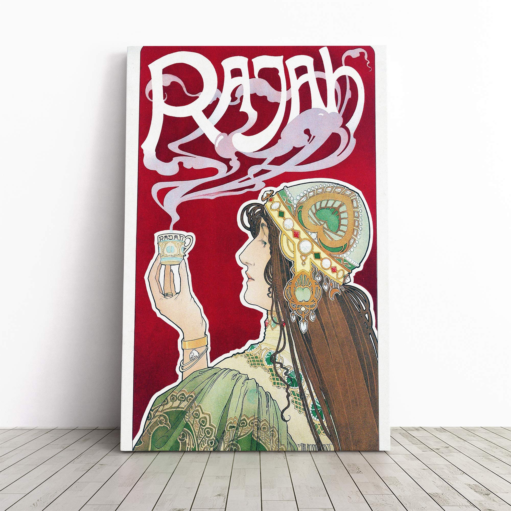 Henri Privat-Livemont Rajah Canvas Print | Gallery Wrapped 30mm Frame Wall Art | 24x16 inches | Ready to Hang | Modern Picture | Living Room Bedroom Lounge Office