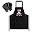 R HORSE Kid Apron and Chef Hat Set 2Pcs Adjustable Black My Kitchen Children Kitchen Apron, Dress up Role Play Chef Toy Funny Cooking Baking Painting and Training Kits for Kids Birthday Holiday Gift
