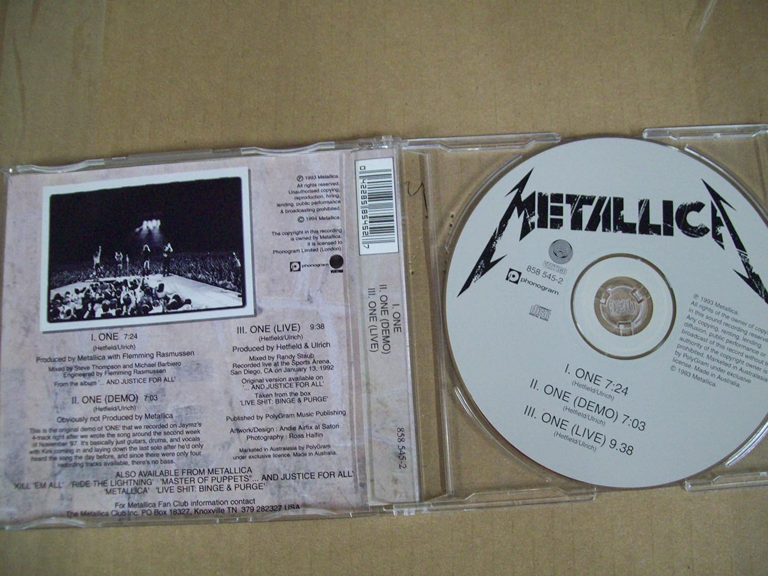 One (japan 1989 ltd promo 5-trk 'red disc' cd unique ps+obi