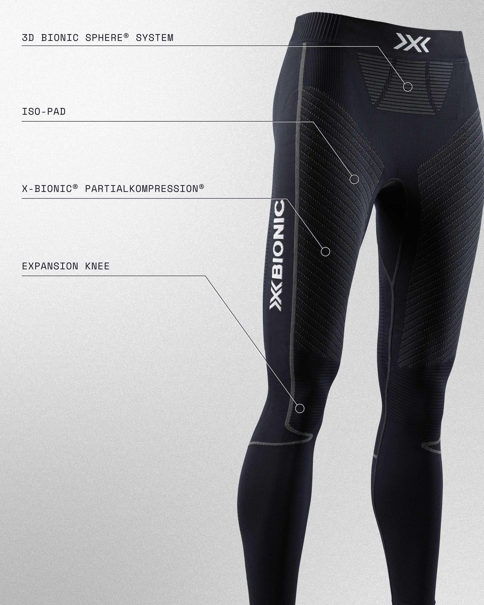X-BIONIC Invent 4.0 Pantalon de Compression de Course à Pied Femme - Running Pants Women - Baselayer Legging