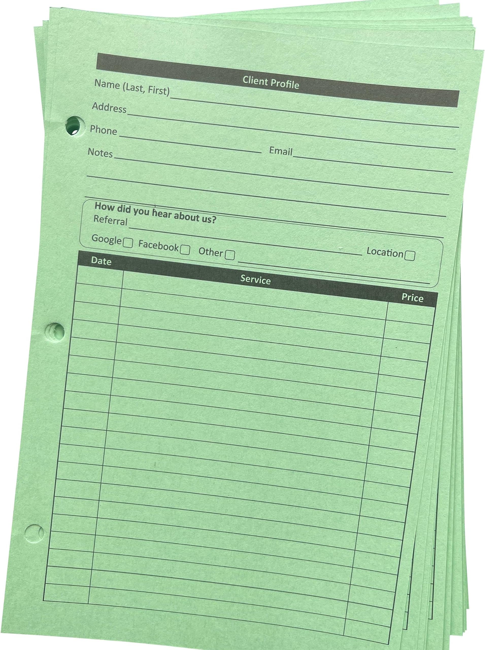 Amazon.com : Remarkabel Client Profile Cards,3-Hole Client Profile