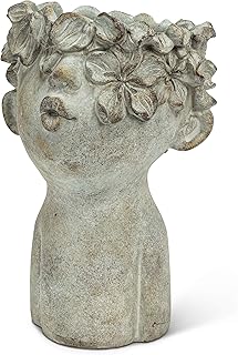 Abbott Collection Home 27-BACI-188-LG Abbott Collection Large Kissing Face Planter