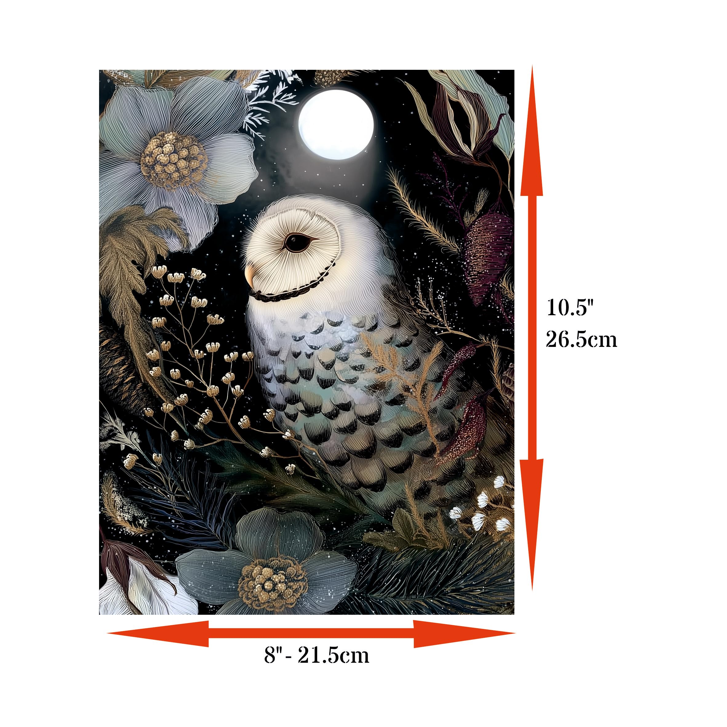Carta di riso Winter Night, 20,3 x 26,7 cm (A4), 6 pezzi, 6 disegni unici, design versatili per decoupage per progetti artistici e artigianali CRAFT KREATIVELY