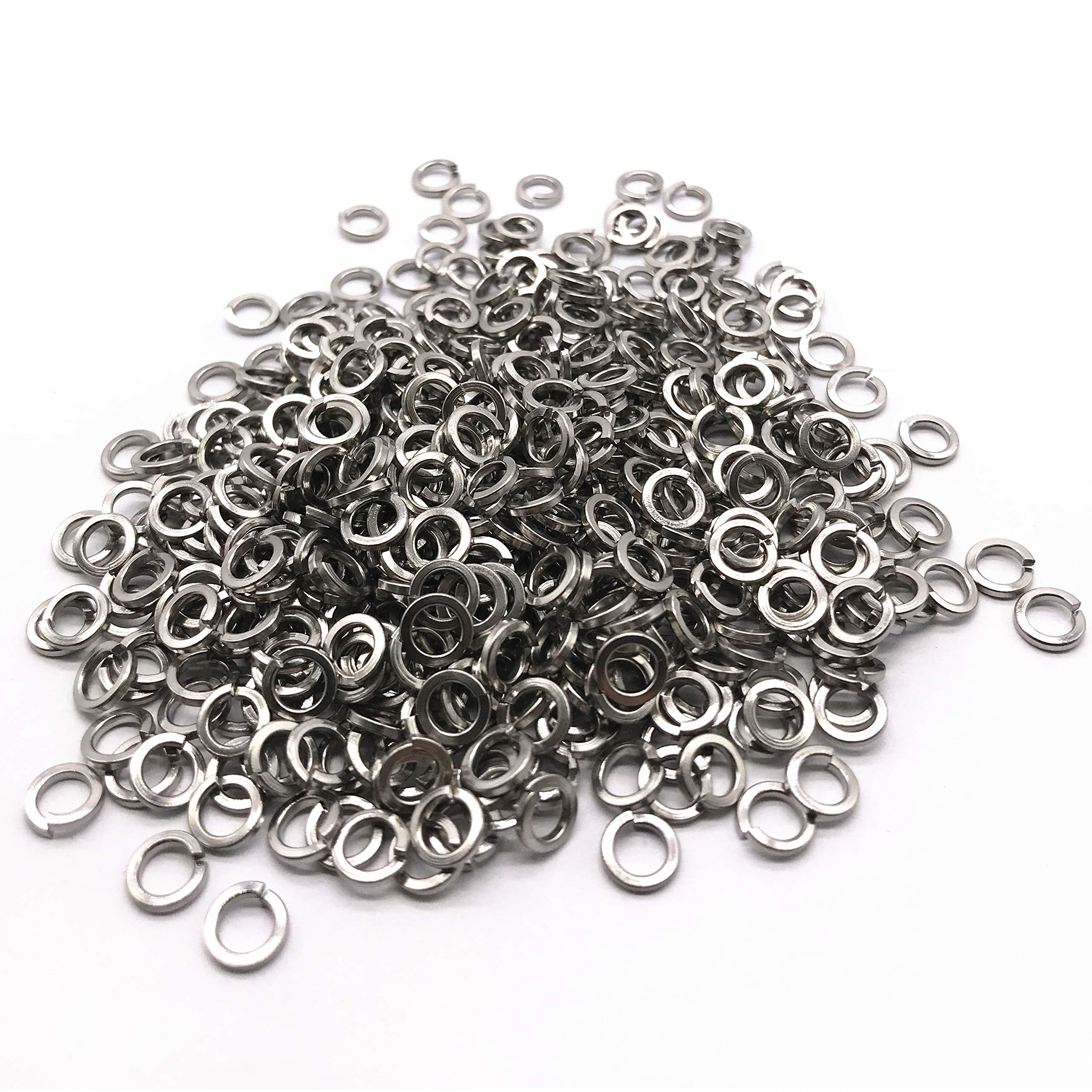 MECCANIXITY 12# Spring Lock Washers, 304 Stainless Steel, Pack Of 120 - ID 5.6mm, OD 9.3mm